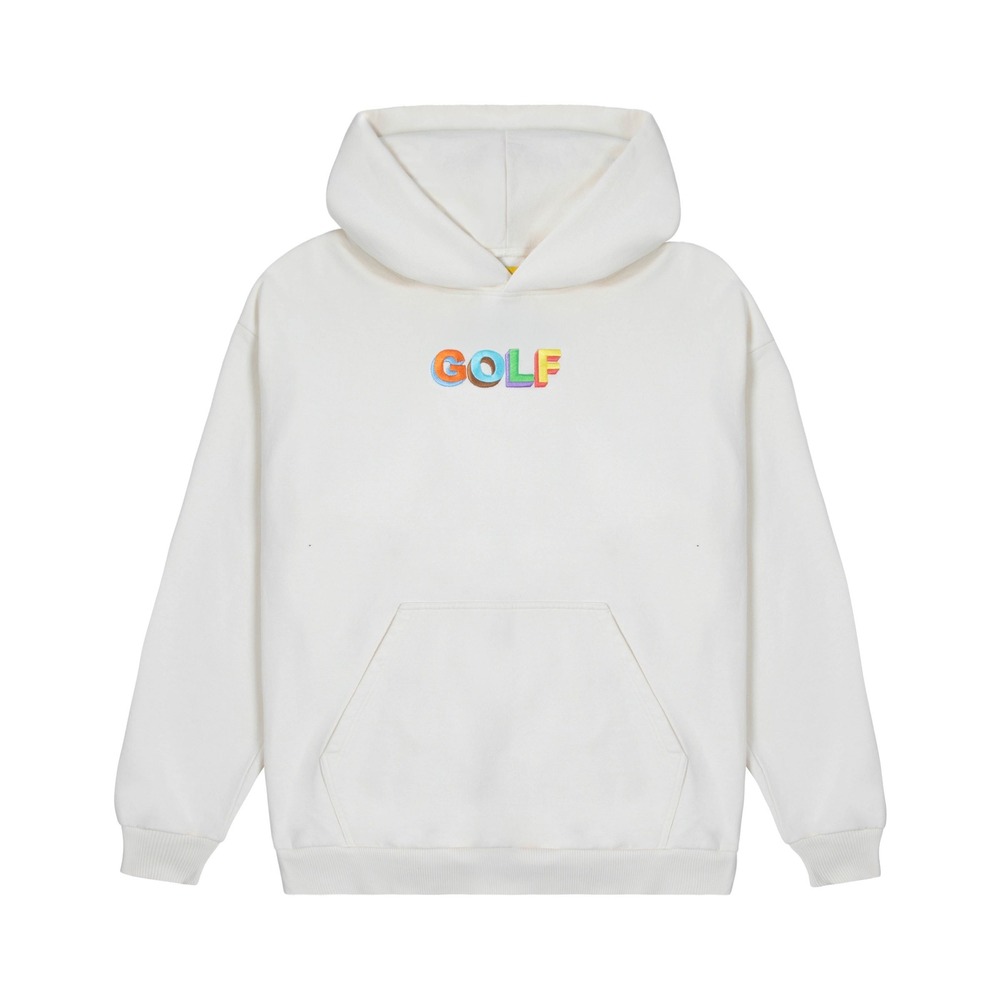 Golf Wang 3D Multi-Color Embroidered Logo Hoodie Cream Mens Small Tyler Creator